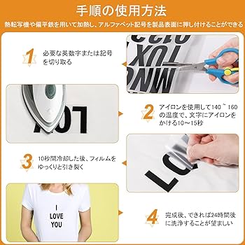 Amazon.co.jp: SOYANGNEK 12枚 アイロン接着文字ステッカー 高さ
